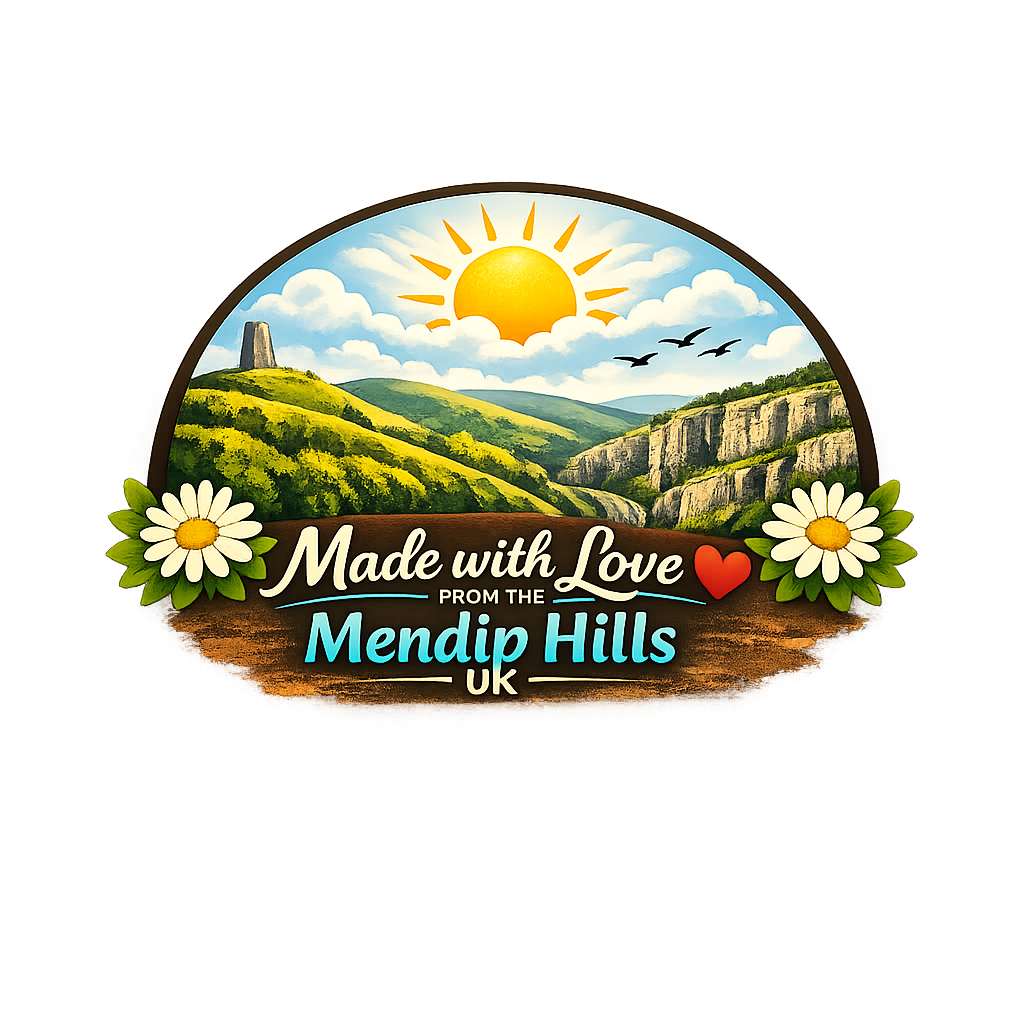 Made with love from the Mendip Hills UK