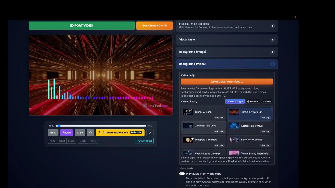 ImgTool music visualizer walkthrough preview